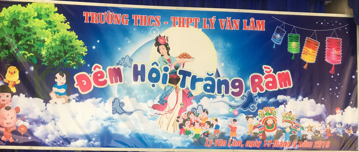 THCS&THPT Lý Văn Lâm Tổ chức vui tết trung thu cho hóc sinh khối cấp 2.